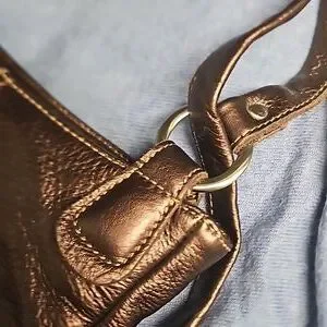 Norm Thompson | Bags | Norm Thompson Metallic Bronze Leather 